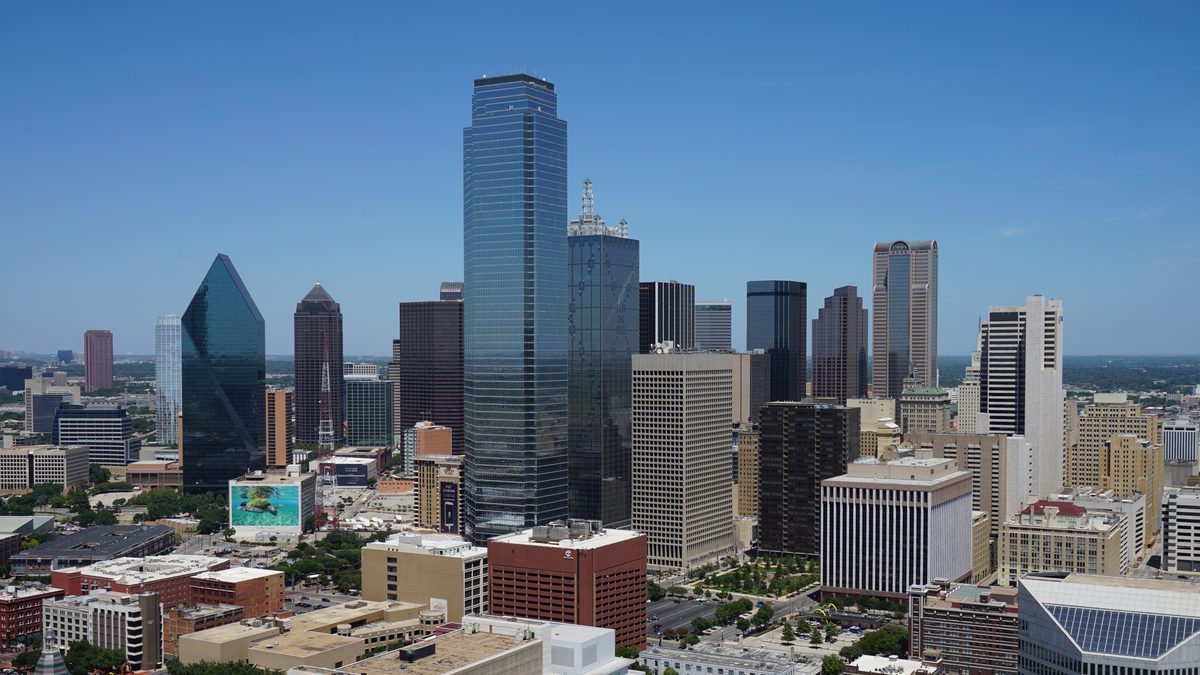 Dallas, Texas skyline viewed from Reunion Tower